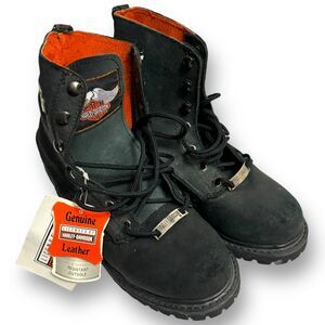 Vintage Harley-Davidson Style 99701 Black Boots – Size 8 | New With Tags